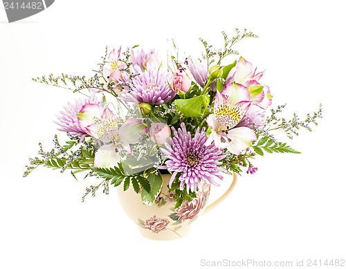 Image of Flower arrangement on white