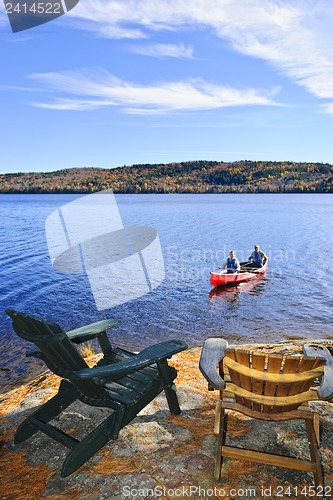 Image of Canoeing on lake