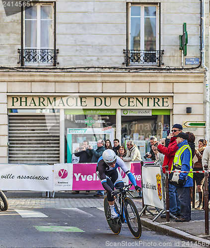 Image of The Cyclist Mark Renshaw- Paris Nice 2013 Prologue in Houilles