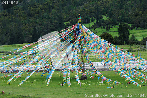 Image of Buddhist prayer flags 