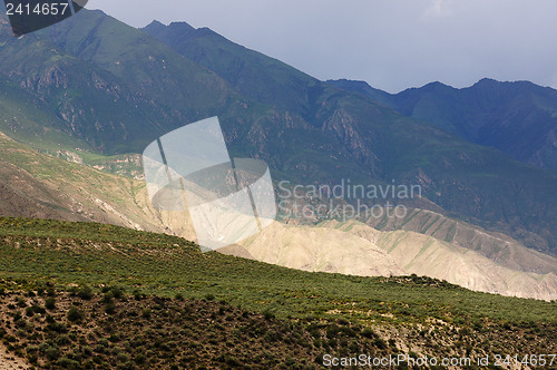 Image of Landscape of mountains in Tibet