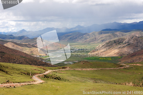 Image of Landscape of mountains in Tibet