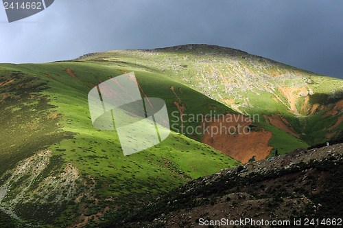 Image of Landscape of mountains in Tibet