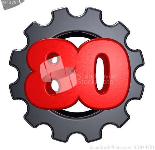 Image of number and cogwheel