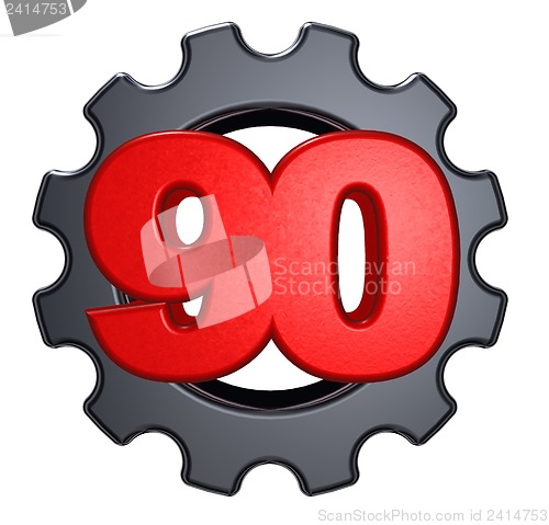 Image of number and cogwheel