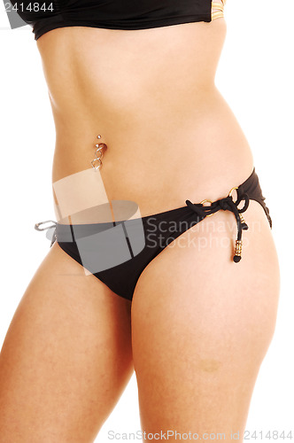 Image of Torso in black bikini.