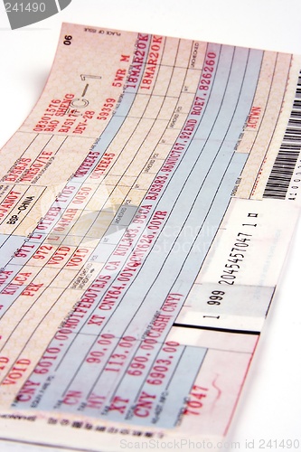 Image of Close Up on Airline Ticket