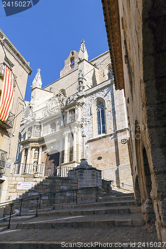 Image of Santa Maria Maggiore church Montblanc, Tarragona Spain