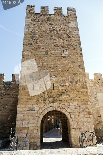 Image of Walls of the fortified  Montblanc, Catalonia.