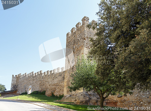 Image of Walls of the fortified  Montblanc, Catalonia.