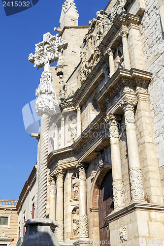 Image of Santa Maria Maggiore church Montblanc, Tarragona Spain