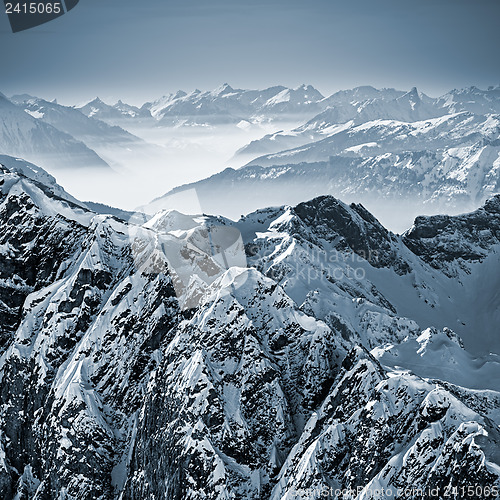 Image of Snowy Mountains in the Swiss Alps