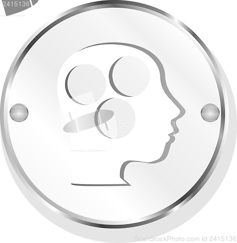 Image of Glossy Metallic Style Person icon