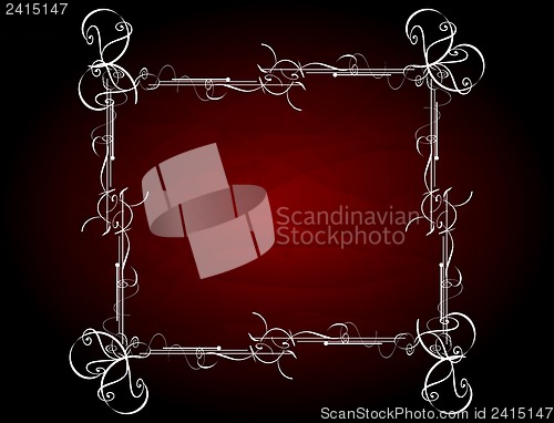 Image of Seamless background floral ornament red