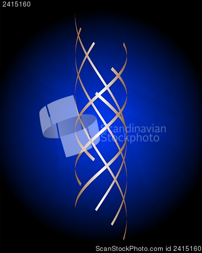 Image of luxury blue background banner gold advertising