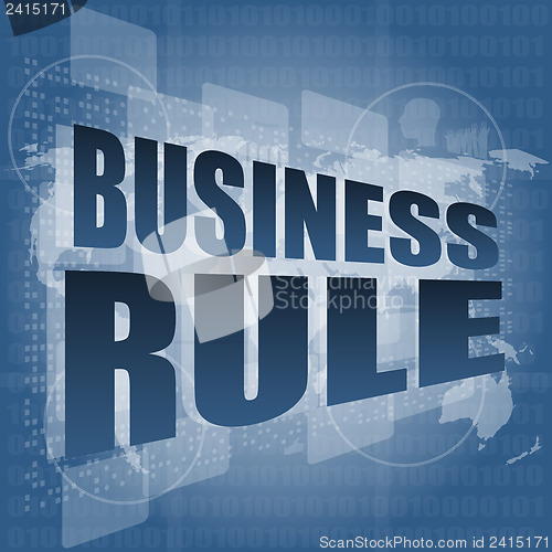 Image of business rule interface hi technology