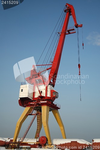 Image of Crane in river port