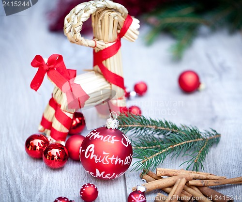 Image of festive glitter christmas decoration bauble seasonal
