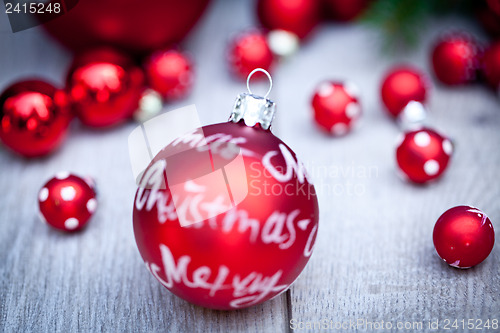 Image of festive glitter christmas decoration bauble seasonal