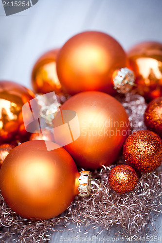 Image of festive glitter christmas decoration bauble seasonal