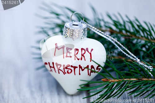 Image of festive glitter christmas decoration bauble seasonal