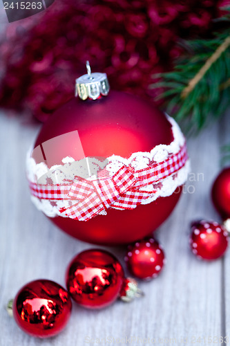 Image of festive glitter christmas decoration bauble seasonal