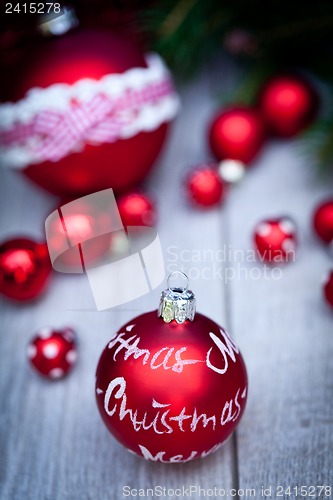 Image of festive glitter christmas decoration bauble seasonal