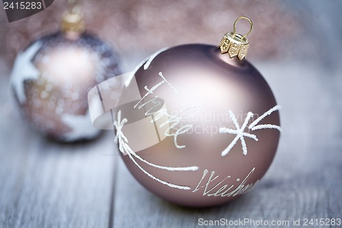 Image of festive glitter christmas decoration bauble seasonal