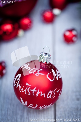 Image of festive glitter christmas decoration bauble seasonal