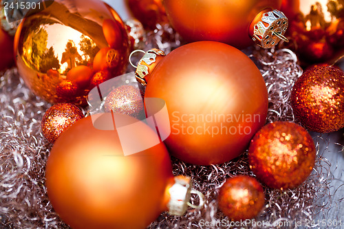Image of festive glitter christmas decoration bauble seasonal