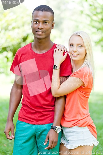 Image of young couple in love summertime fun happiness romance 