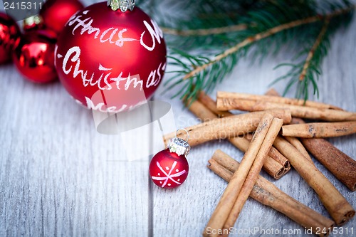 Image of festive glitter christmas decoration bauble seasonal