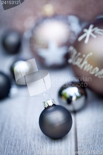 Image of festive glitter christmas decoration bauble seasonal