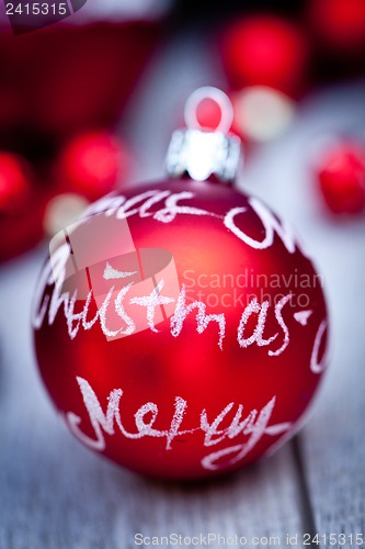 Image of festive glitter christmas decoration bauble seasonal