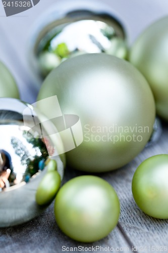 Image of festive glitter christmas decoration bauble seasonal