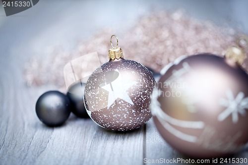 Image of festive glitter christmas decoration bauble seasonal