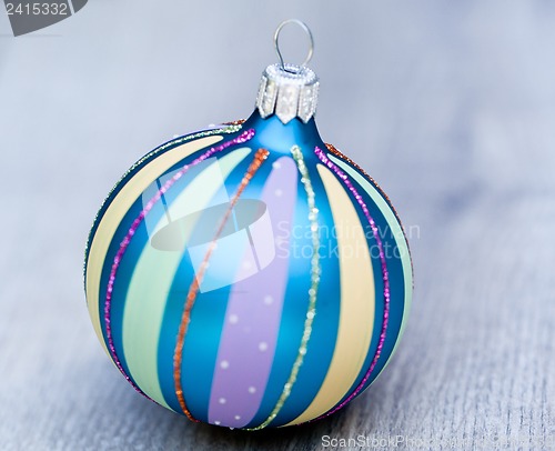 Image of festive glitter christmas decoration bauble seasonal