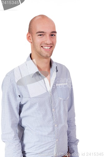 Image of young adult attractive businessman smiling portrait isolated