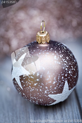 Image of festive glitter christmas decoration bauble seasonal