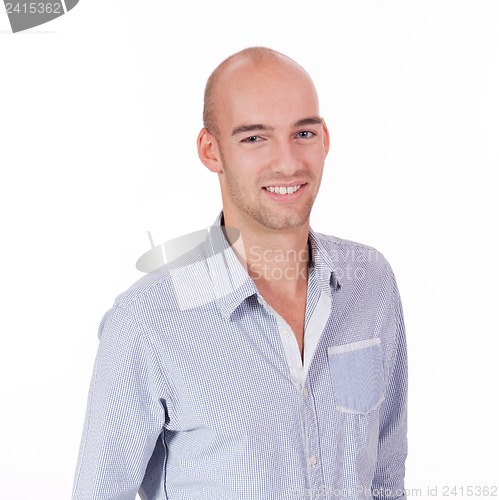 Image of young adult attractive businessman smiling portrait isolated