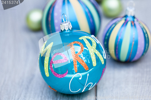Image of festive glitter christmas decoration bauble seasonal
