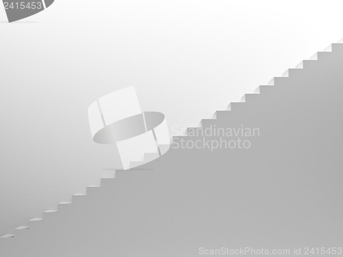 Image of White empty stairs