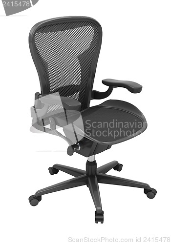 Image of Gray office chair isolated