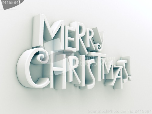 Image of Merry Christmas text isolated