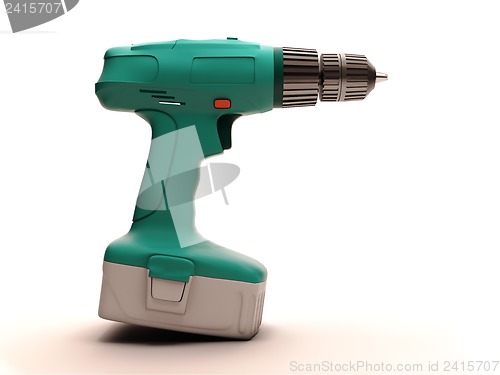 Image of Electric screwdriver isolated