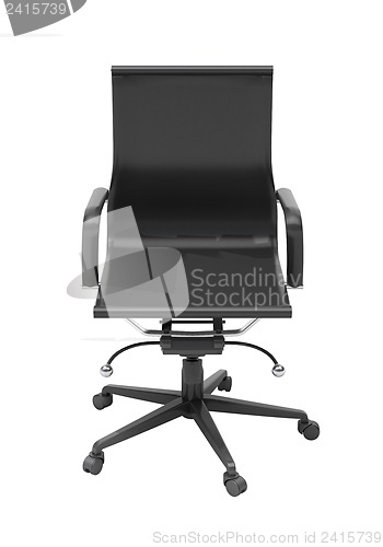 Image of Gray office chair isolated