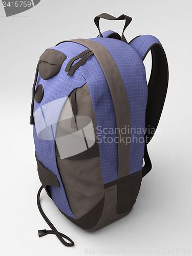 Image of Blue travel backpack