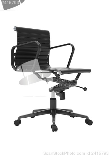 Image of Gray office chair isolated