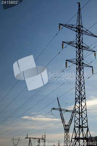 Image of High-voltage power lines