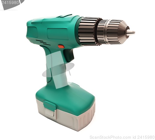Image of Electric screwdriver isolated